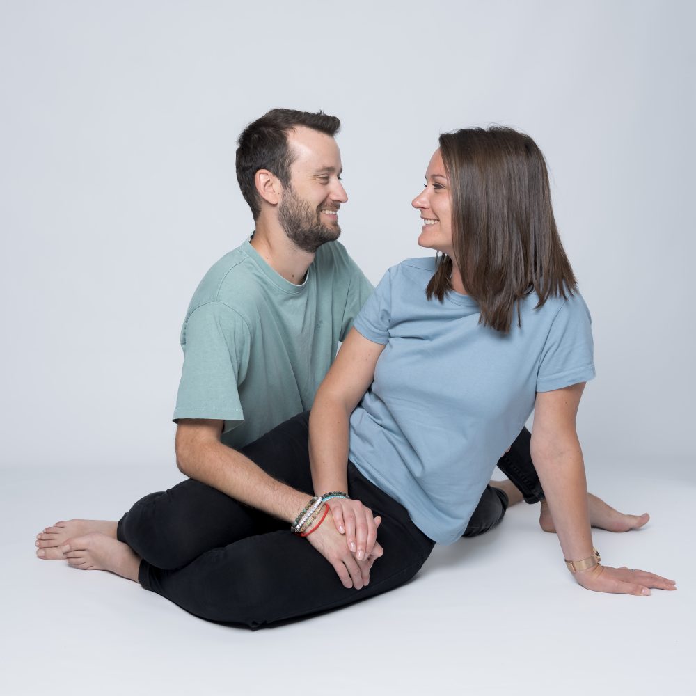 photo de couple en couleur au studio photo Rueil-Malmaison